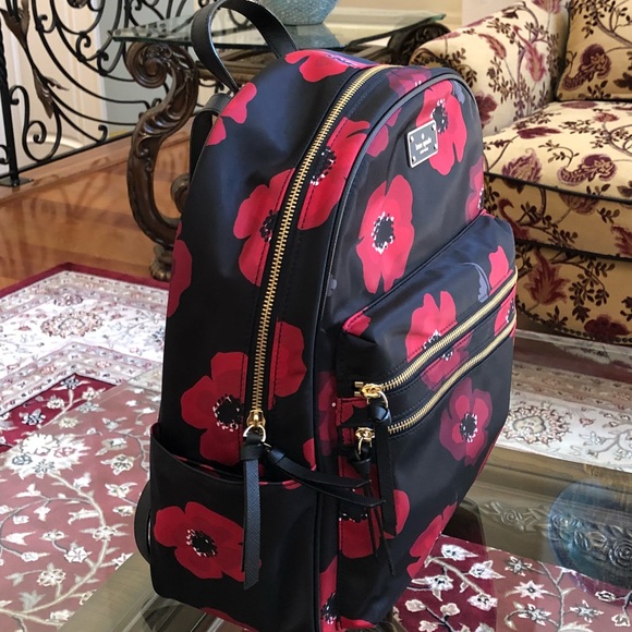 NWT Kate spade ♠️ large Wilson Road Poppy Backpack - Picture 2 of 8